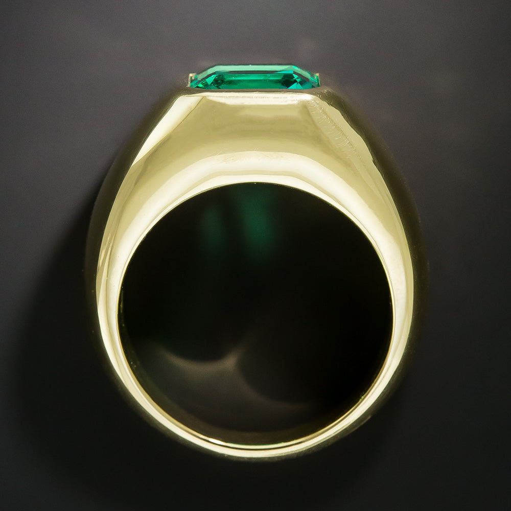 Gem 5.35 Carat Colombian Emerald Ring - 6