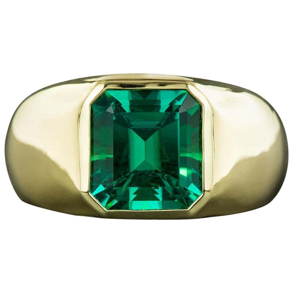 Gem 5.35 Carat Colombian Emerald Ring - 2