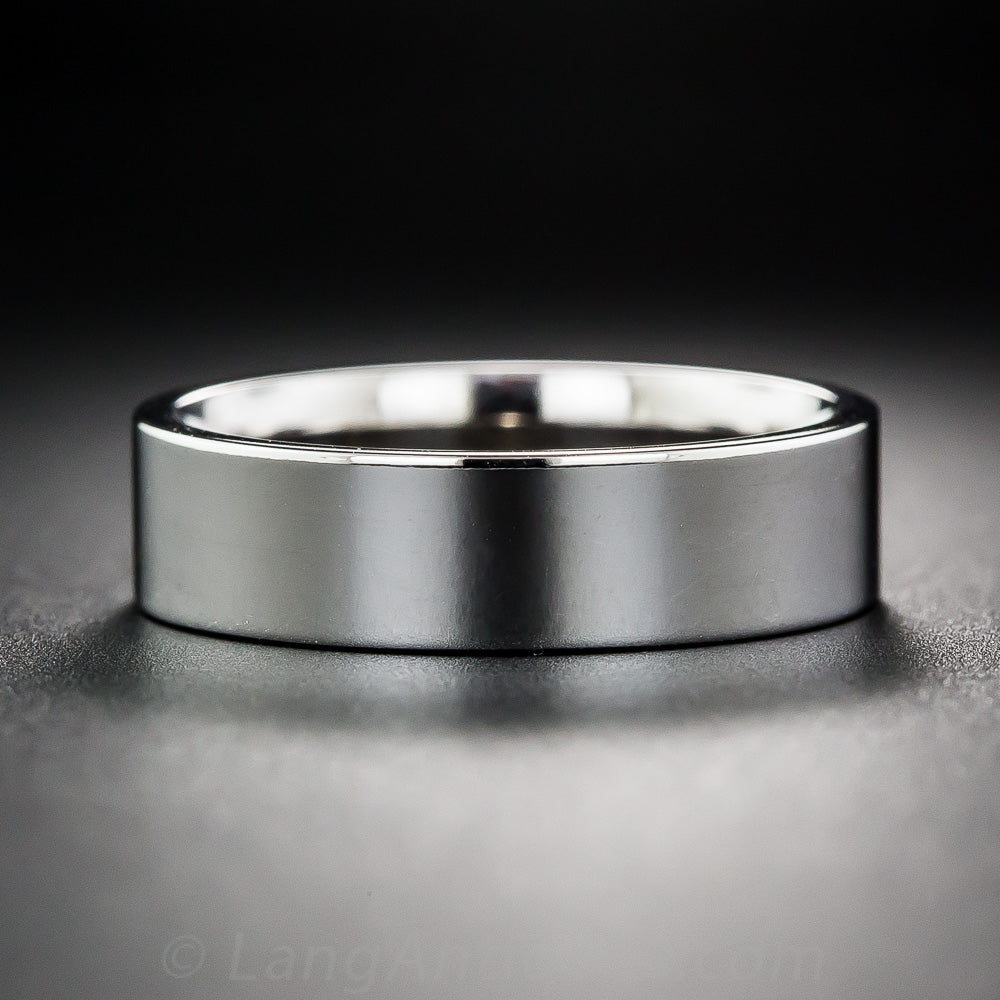 Gents Special Order Flat Edge Wedding Band - 4