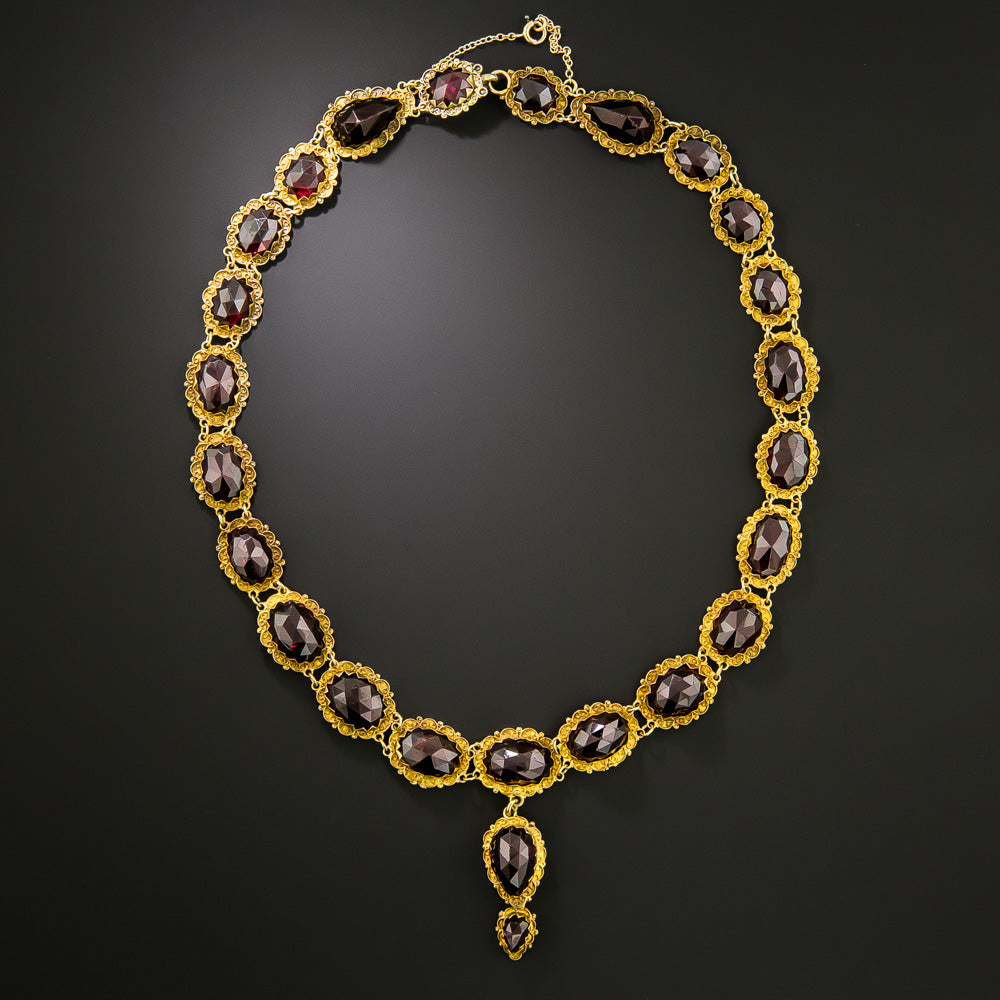Georgian Garnet Necklace and Earrings, Netherlands - 3