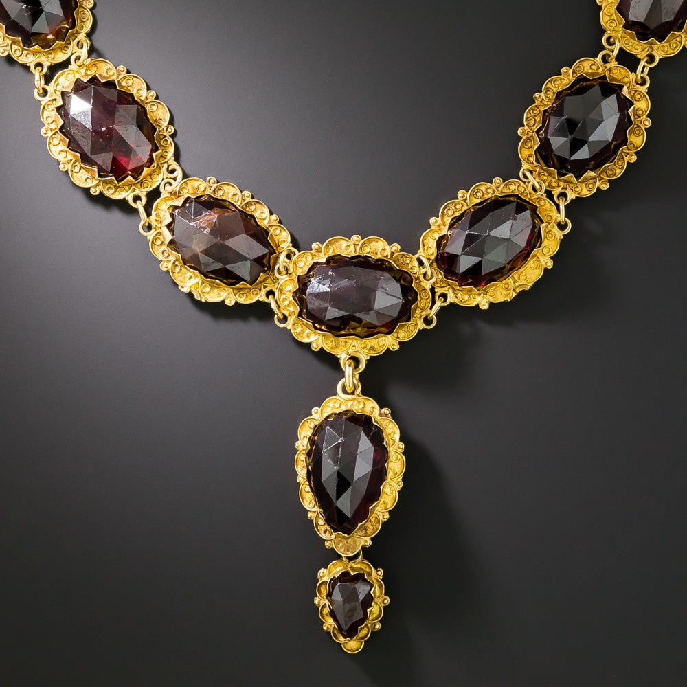 Georgian Garnet Necklace and Earrings, Netherlands - 4