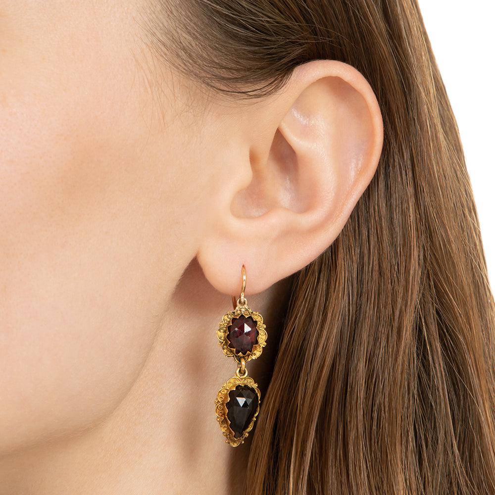Georgian Garnet Necklace and Earrings, Netherlands - 7