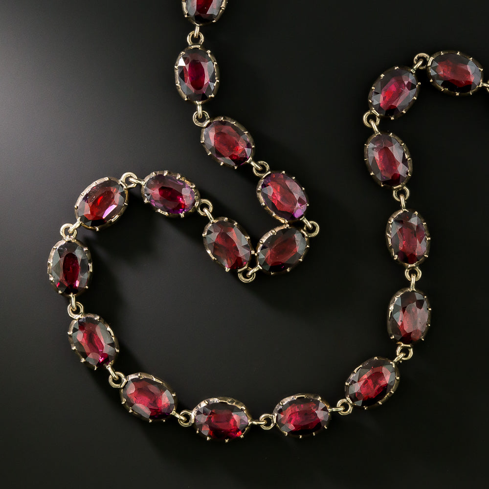 Georgian Garnet Rivière Necklace - 3