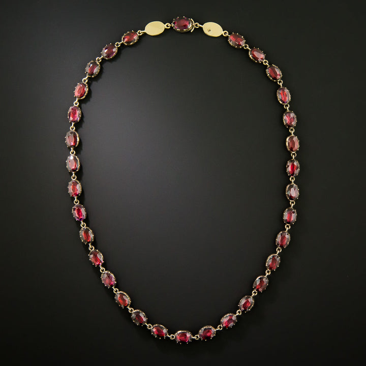 Georgian Garnet Rivière Necklace