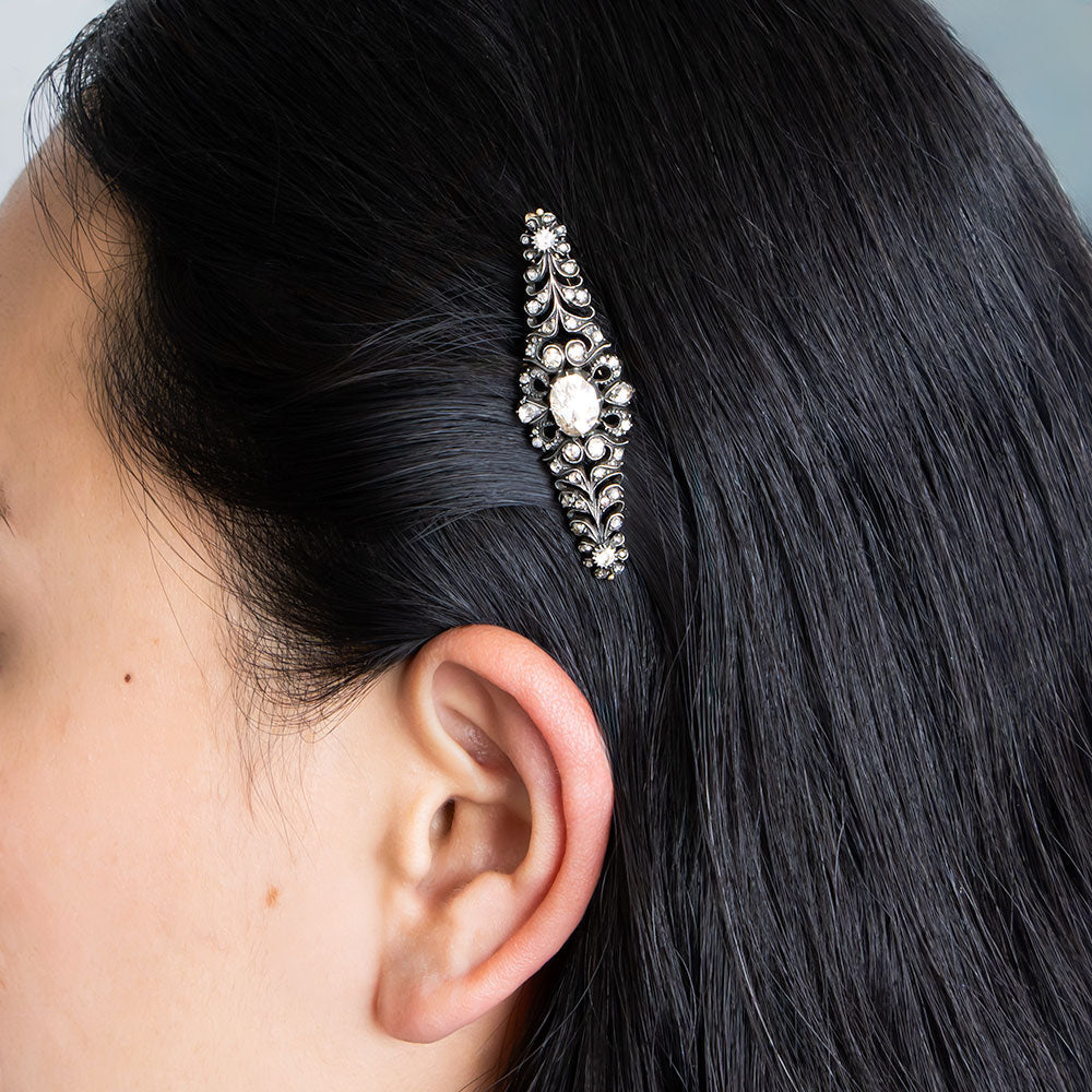 Georgian-Style Rose-Cut Diamond Barrette, Netherlands - 3