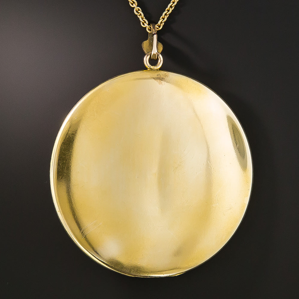 Giant Victorian Gold Filled Locket and Chain - 6