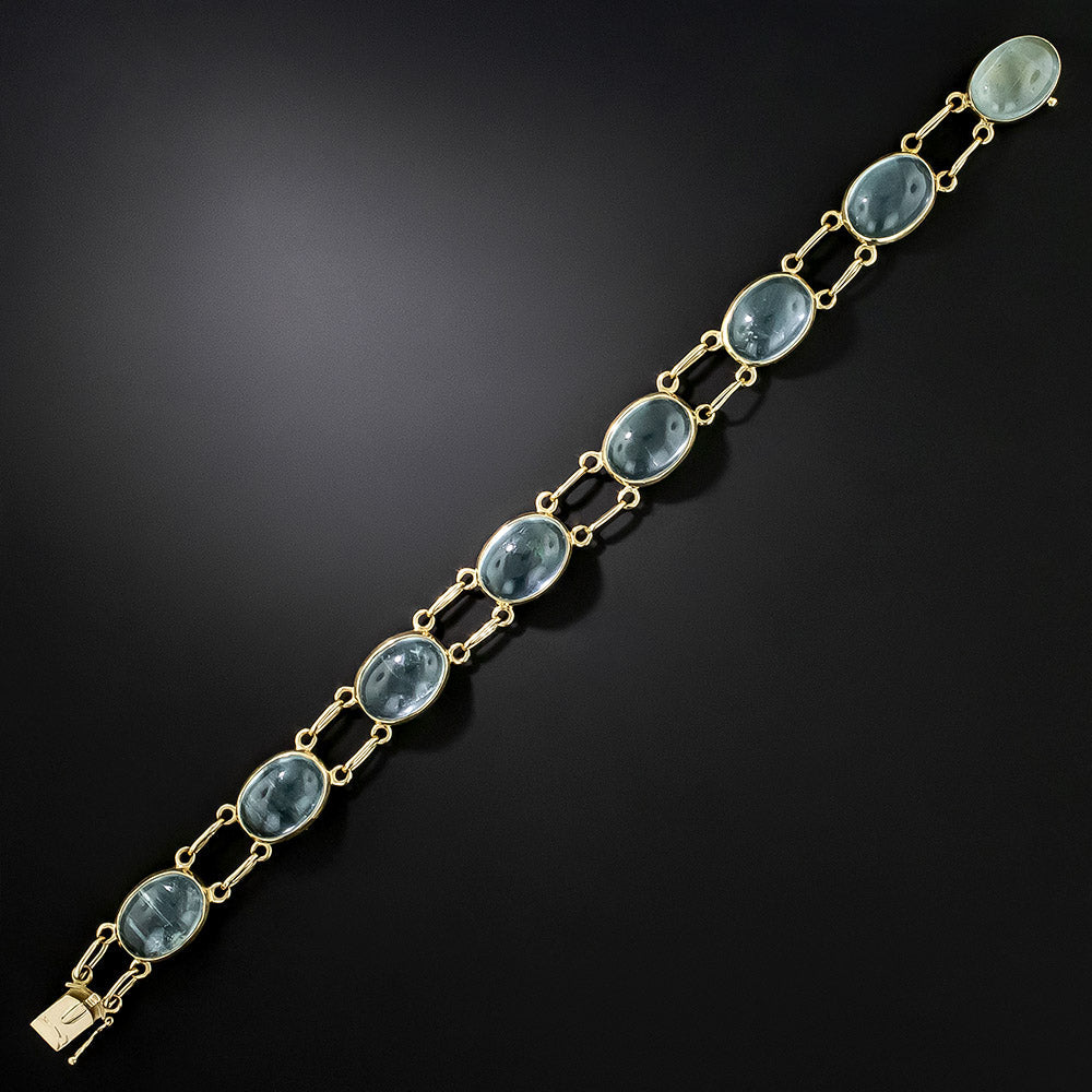 Gump's Aquamarine Cabochon Bracelet - 2