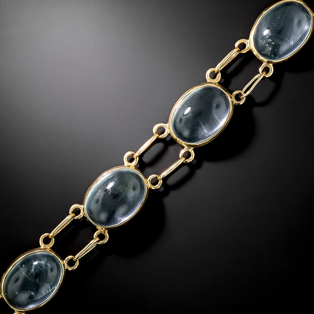 Gump's Aquamarine Cabochon Bracelet - 3