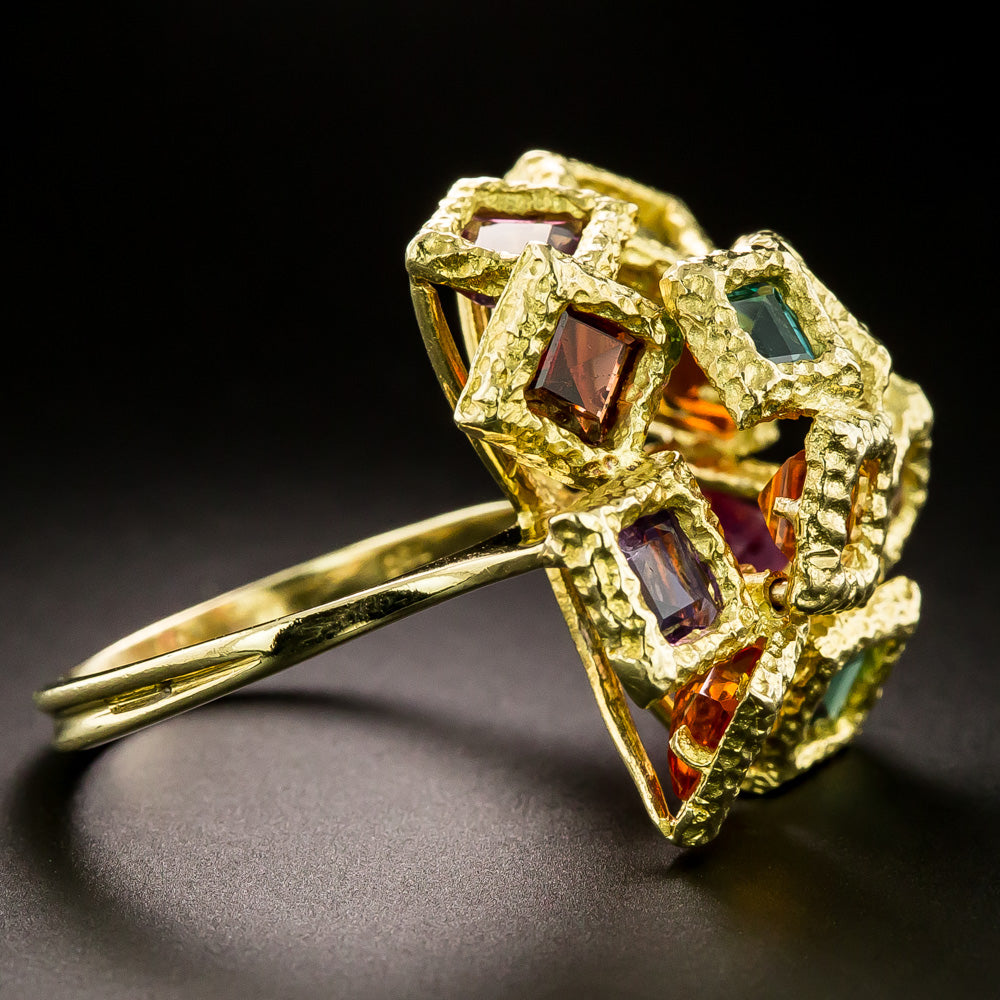 H. Stern Brutalist Multi-Gem Squares 18K Ring - 4