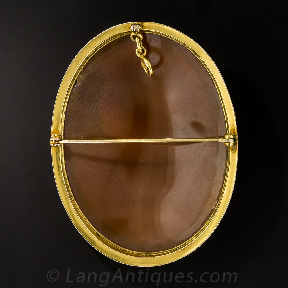 Huntress Diana Shell Cameo Brooch/Pendant - 3