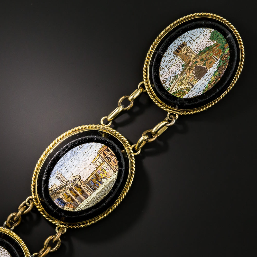 Italian 18K Architectural Micromosaic Bracelet - 4