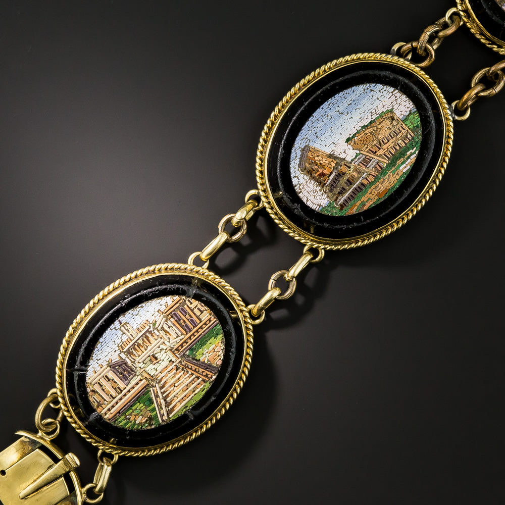 Italian 18K Architectural Micromosaic Bracelet - 5