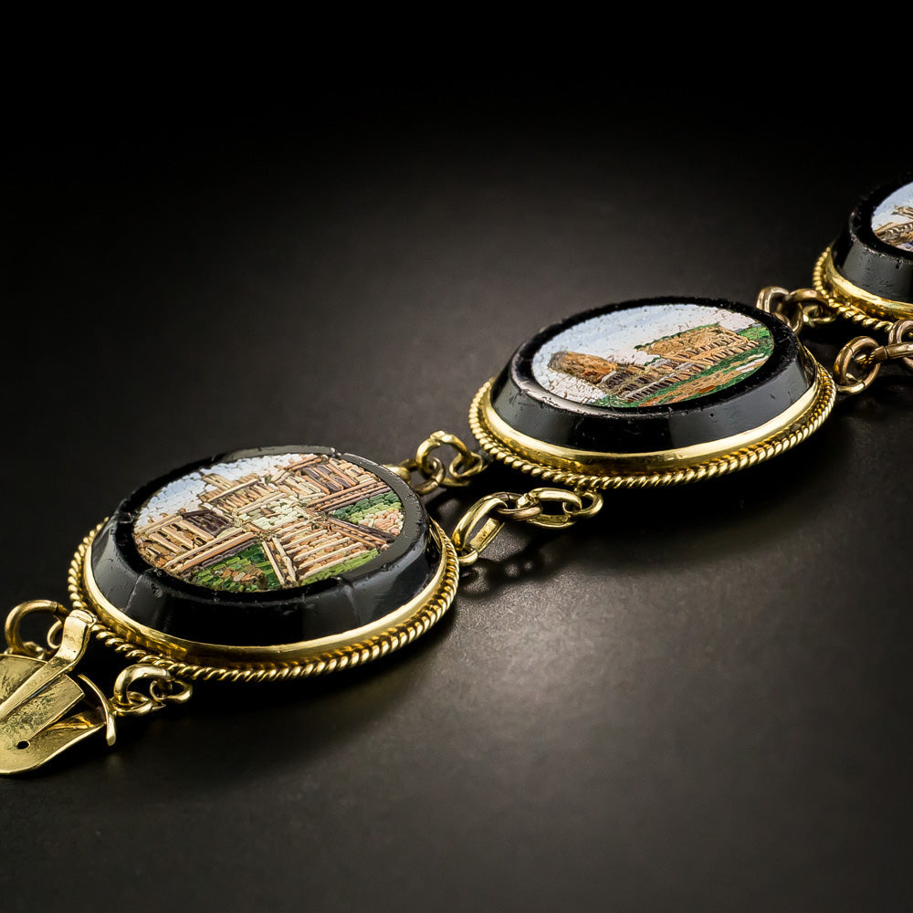 Italian 18K Architectural Micromosaic Bracelet - 6