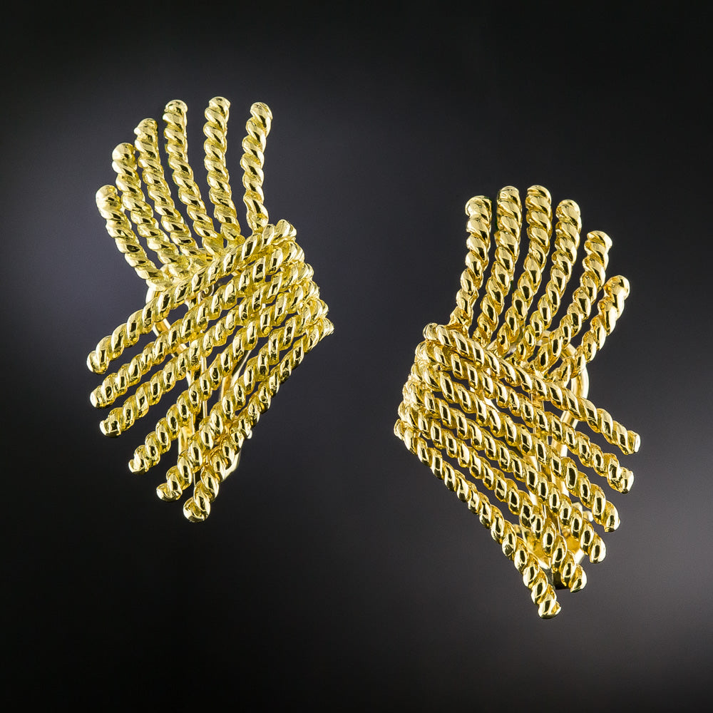 Jean Schlumberger 18K Rope Earrings for Tiffany & Co. - 3