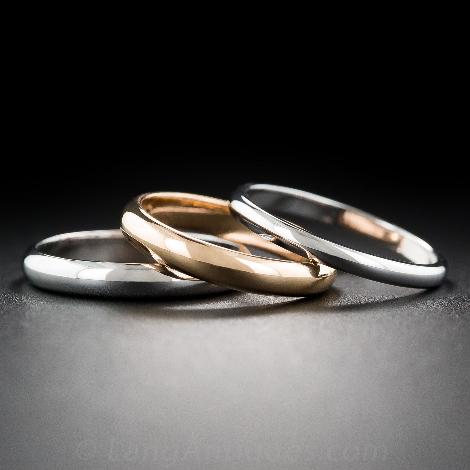 Ladies Special Order Half Round Wedding Band - 1