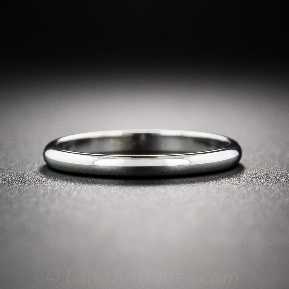 Ladies Special Order Half Round Wedding Band - 5