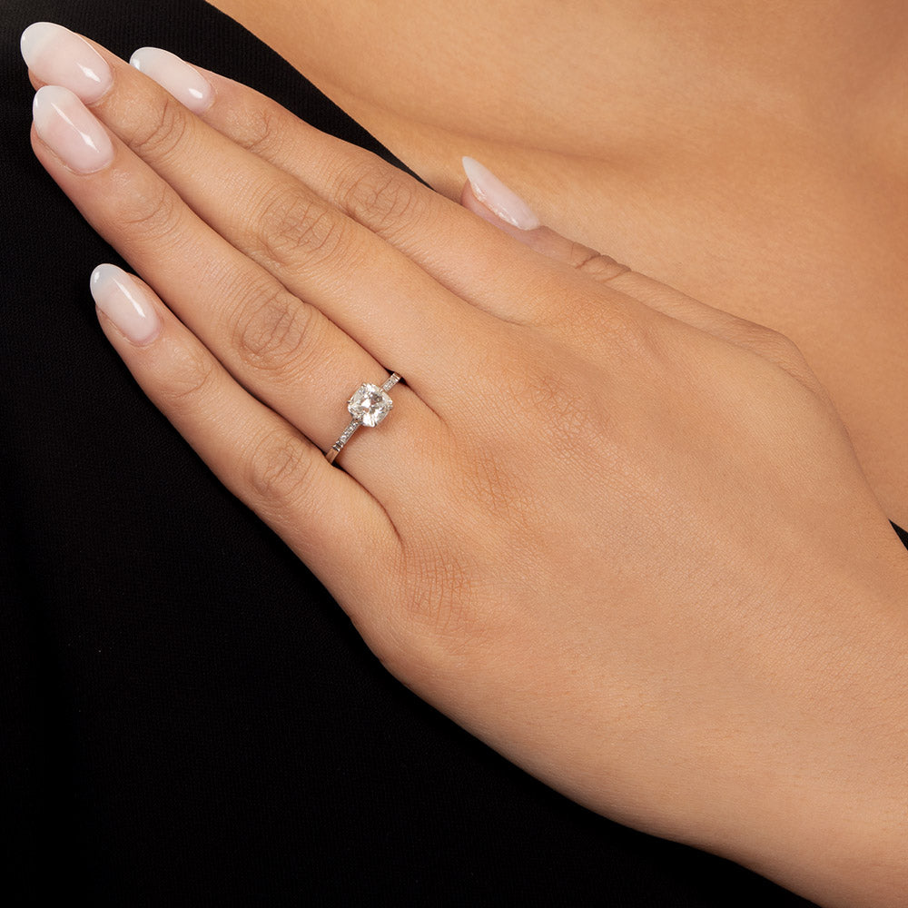 Lang Collection 1.10 Carat Cushion-Cut Diamond Engagement Ring - GIA G SI1 - 7