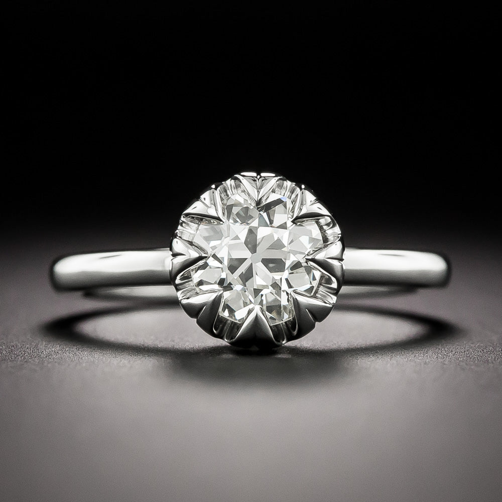 Lang Collection 1.19 Carat European-Cut Diamond Solitaire Engagement Ring - GIA L VS2   - 2