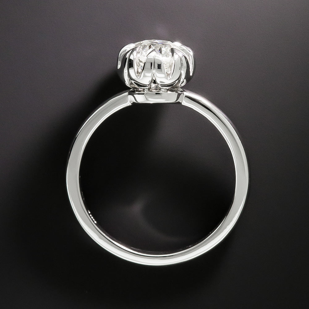 Lang Collection 1.19 Carat European-Cut Diamond Solitaire Engagement Ring - GIA L VS2   - 4