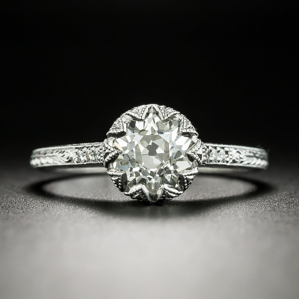 Lang Collection 1.22 Carat European-Cut Diamond Engagement Ring - GIA J VS2 - 1
