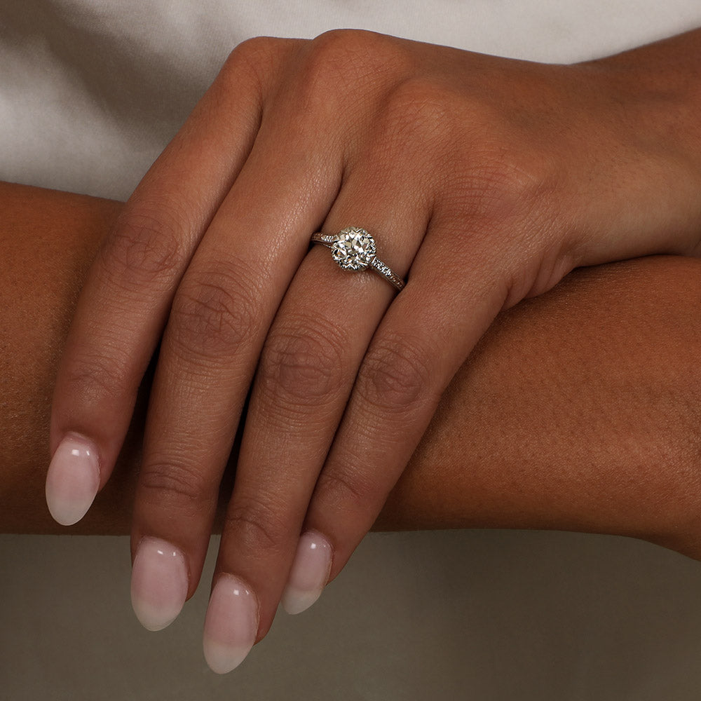 Lang Collection 1.22 Carat European-Cut Diamond Engagement Ring - GIA J VS2 - 5