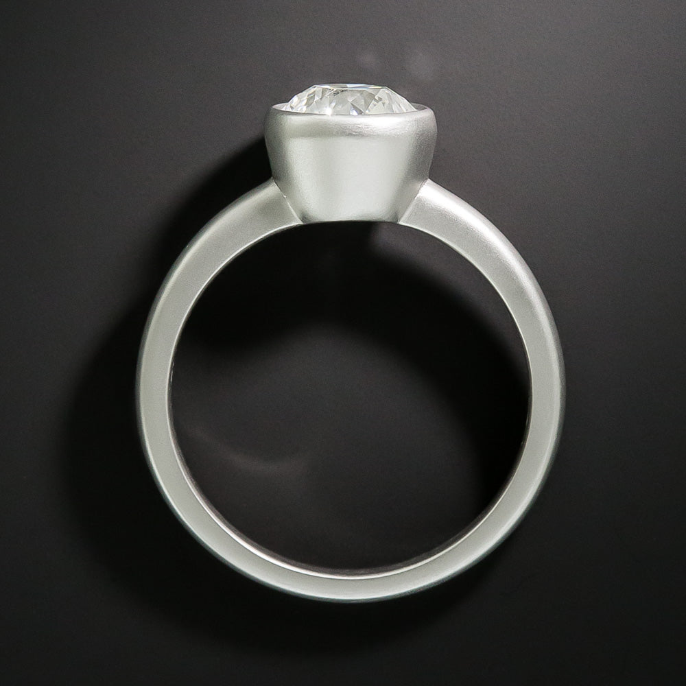 Lang Collection 1.28 Carat European-Cut Diamond Solitaire Ring - GIA G SI2 - 4