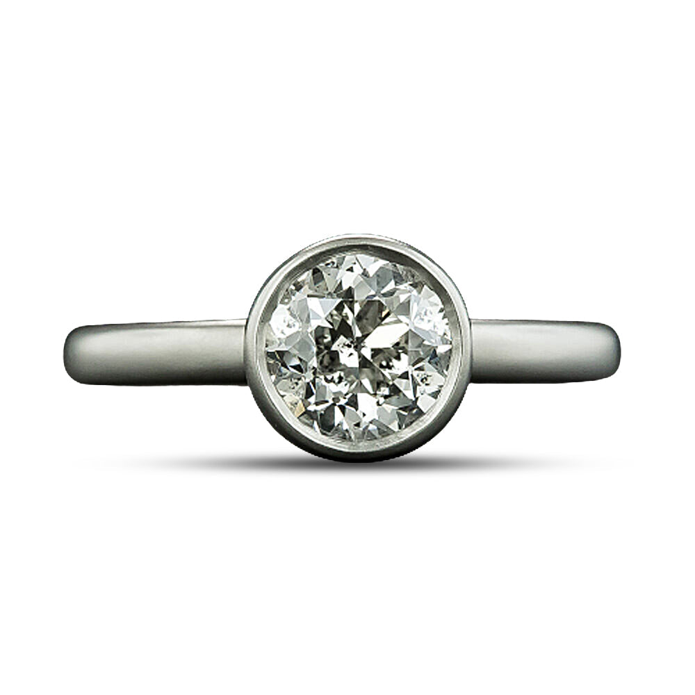 Lang Collection 1.28 Carat European-Cut Diamond Solitaire Ring - GIA G SI2 - 5