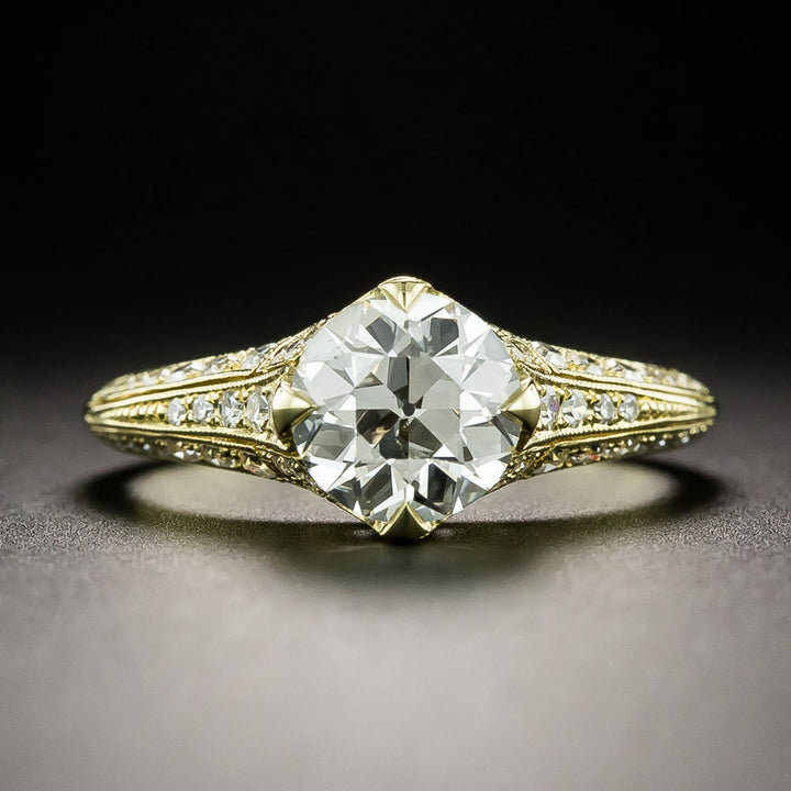 Lang Collection 1.36 Carat European-Cut Diamond Engagement Ring - GIA K SI1