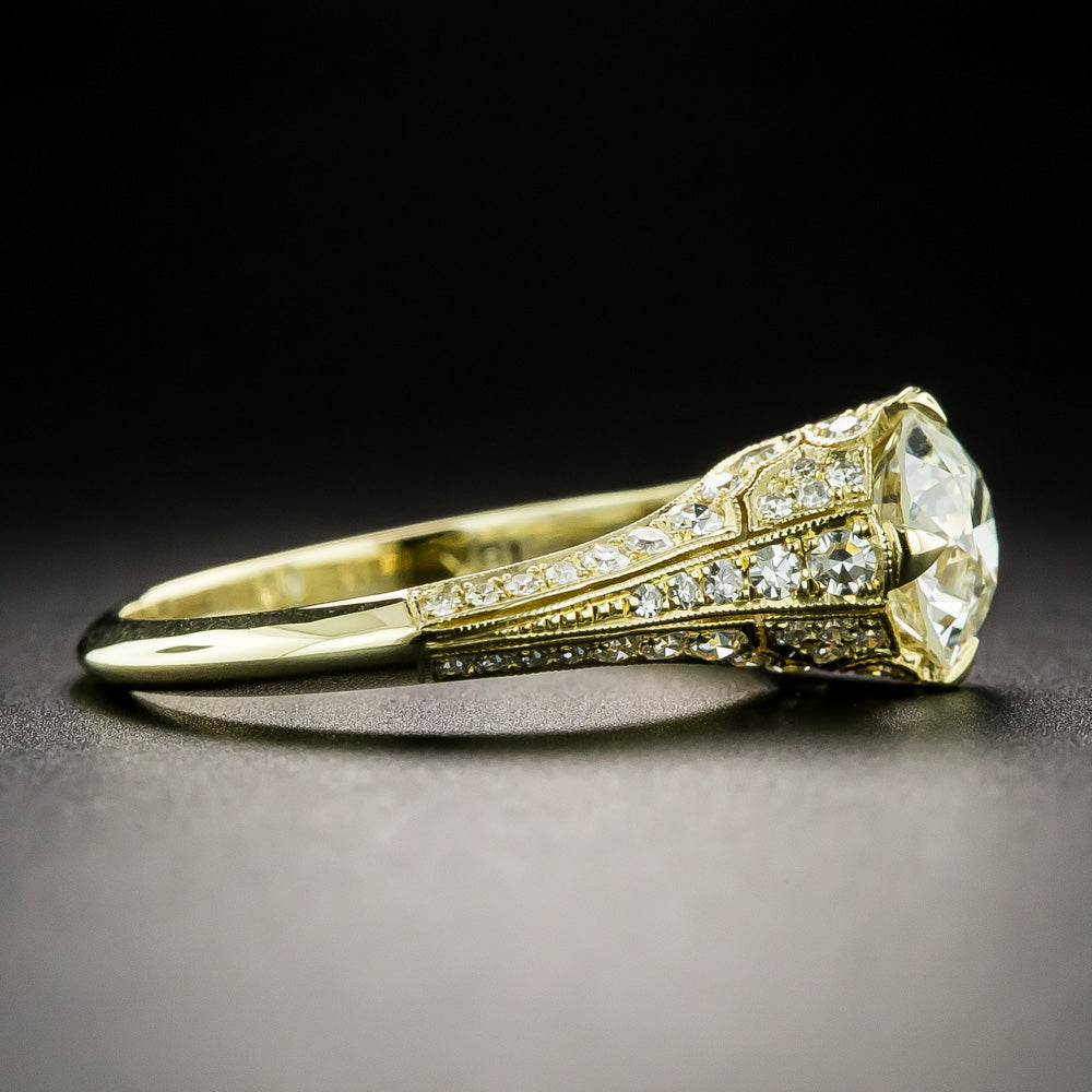 Lang Collection 1.36 Carat European-Cut Diamond Engagement Ring - GIA K SI1 - 3