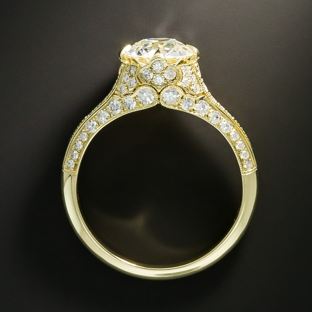 Lang Collection 1.36 Carat European-Cut Diamond Engagement Ring - GIA K SI1 - 4