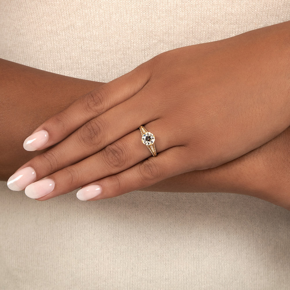Lang Collection 1.36 Carat European-Cut Diamond Engagement Ring - GIA K SI1 - 6