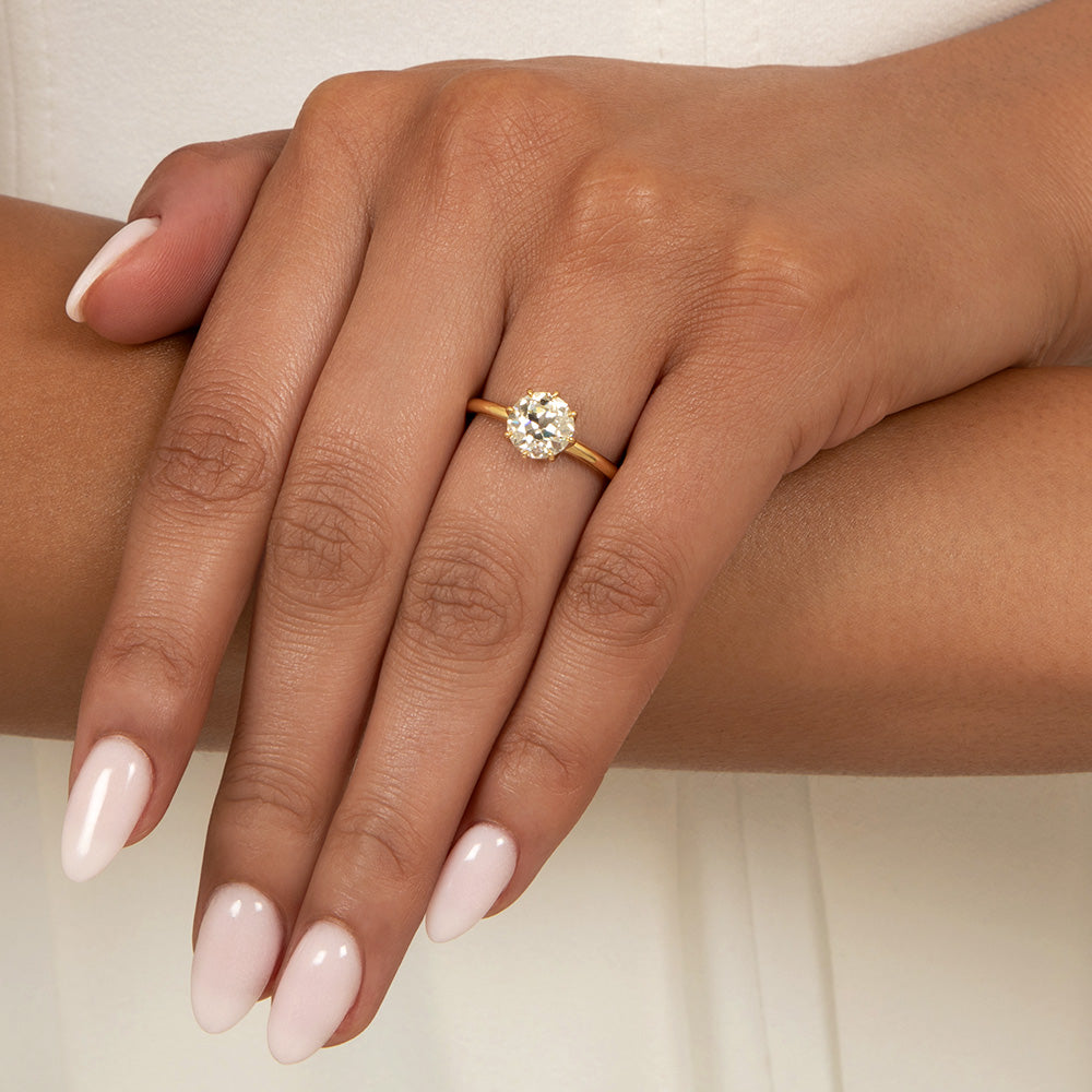 Lang Collection 1.51 Carat Diamond Solitaire 18K Engagement Ring - GIA H SI1 - 7
