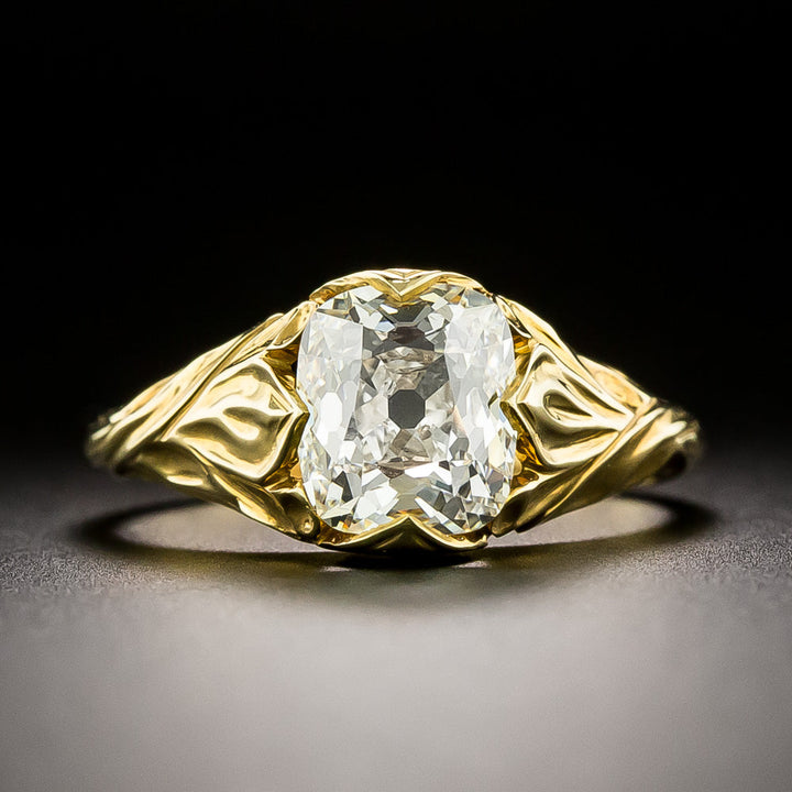 Lang Collection 2.00 Carat Art Nouveau-Inspired Ring - GIA  J SI1