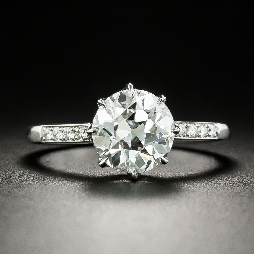Lang Collection 2.21 Carat European-Cut Diamond Solitaire Ring - GIA D SI1 - 1