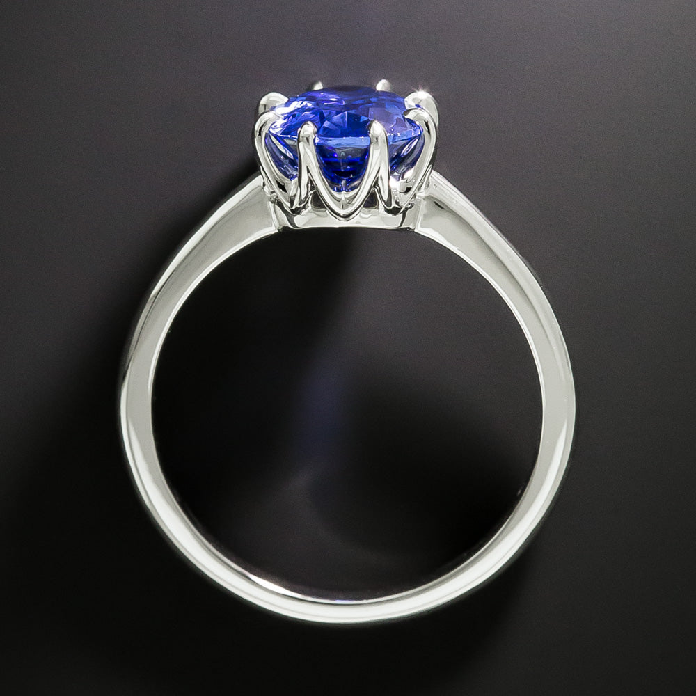 Lang Collection 2.29 Carat Oval Sapphire Solitaire Ring - GIA - 6