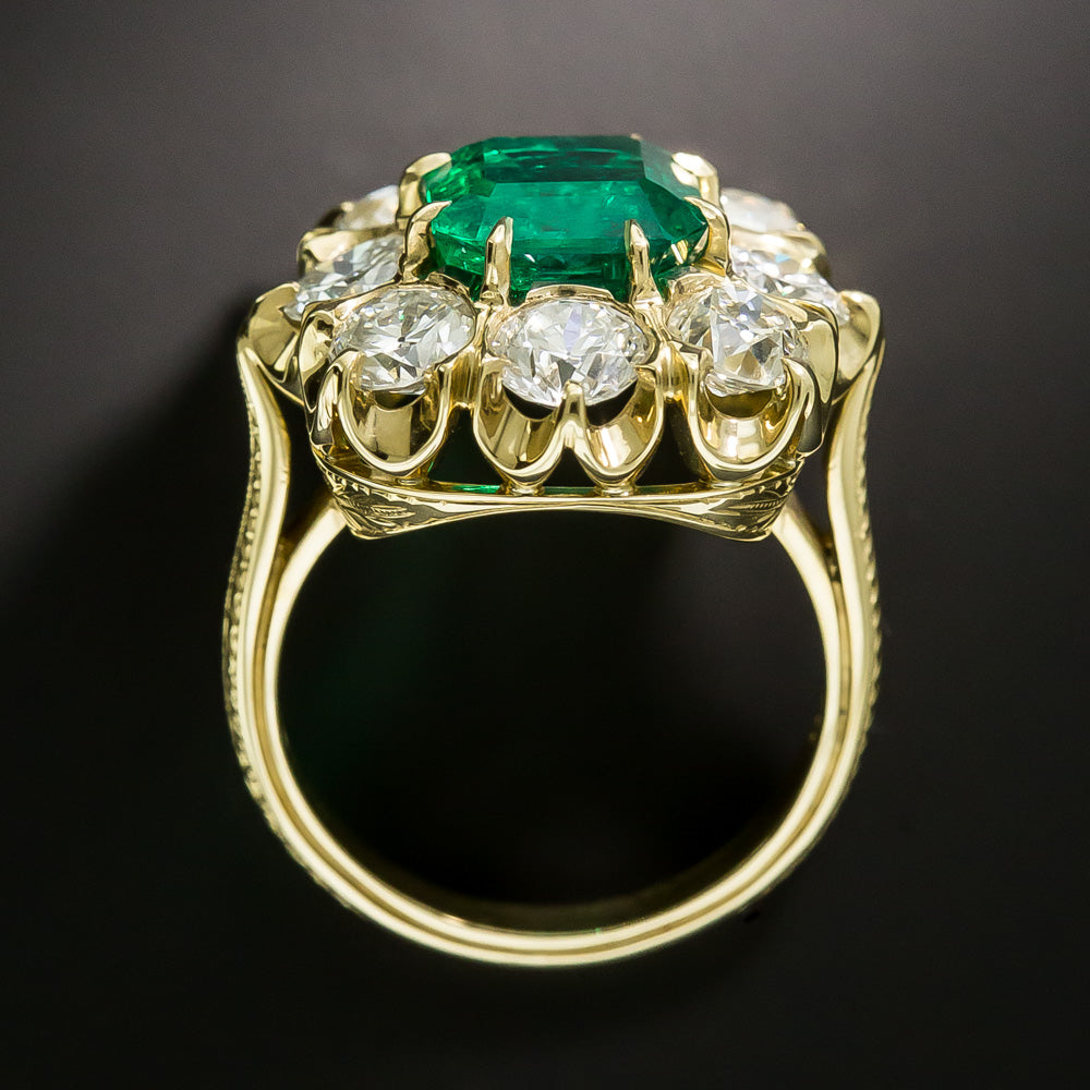 Lang Collection 2.64 Carat Emerald and Diamond Ring - 5