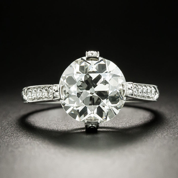 Lang Collection 3.09 Carat European-Cut Diamond Engagement Ring - GIA J SI2