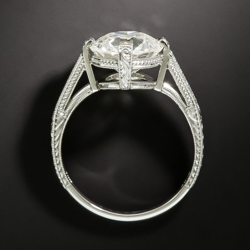 Lang Collection 3.09 Carat European-Cut Diamond Engagement Ring - GIA J SI2 - 5