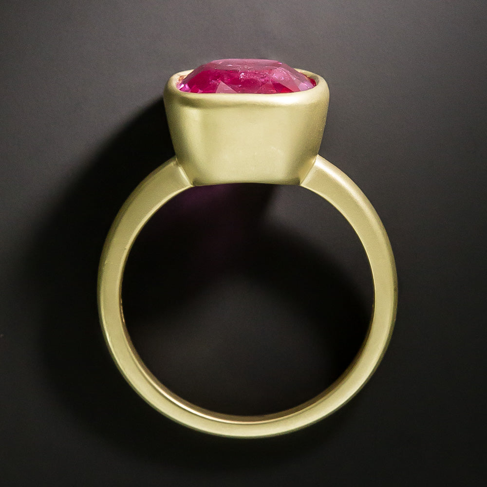  Lang Collection 6.29 Carat Cushion-Cut No-Heat Pink Sapphire Ring - 5