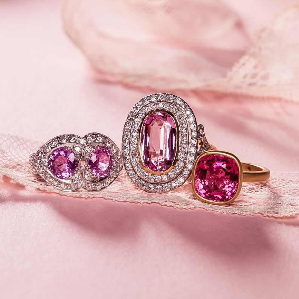 Lang Collection 6.29 Carat Cushion-Cut No-Heat Pink Sapphire Ring - GIA - 8