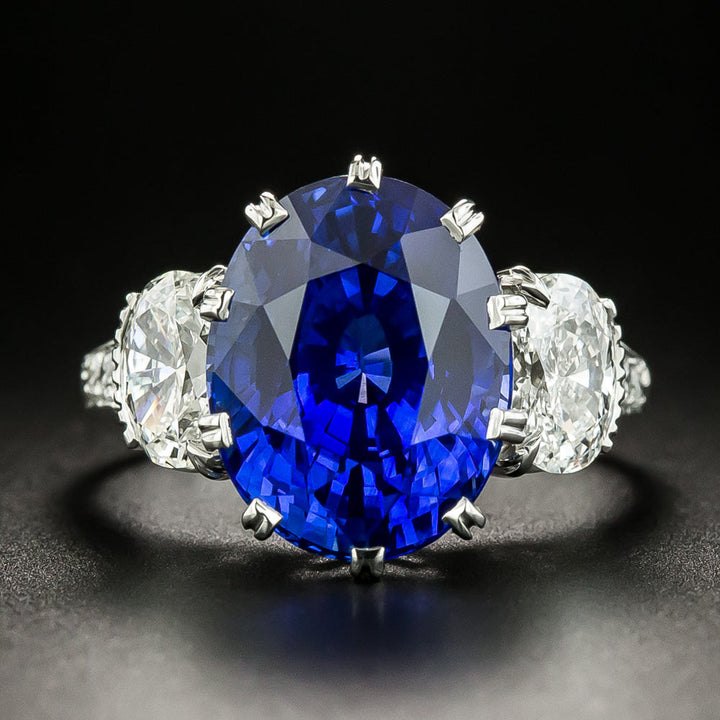 Lang Collection 8.62 Carat Sapphire and Diamond Ring - GIA