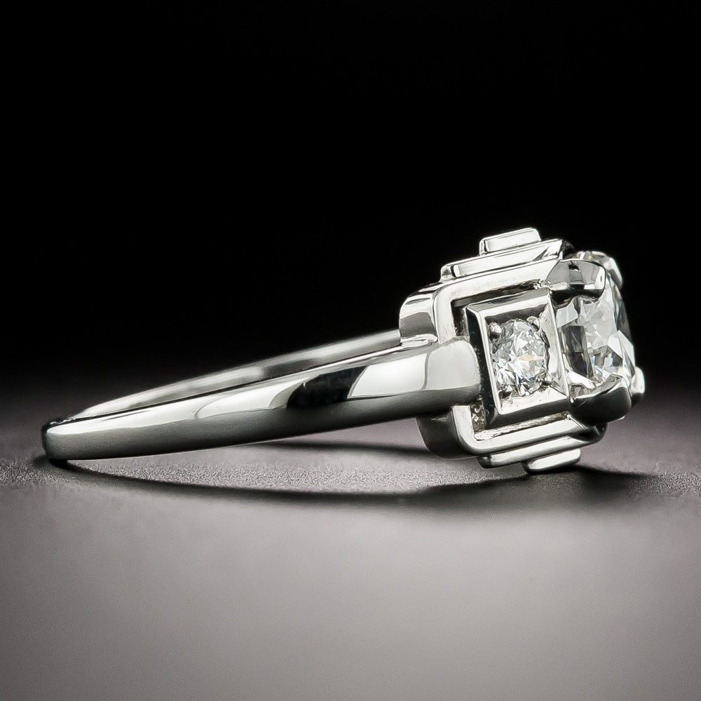 Lang Collection .93 Carat Art Deco-Style Engagement Ring - GIA F VS1 - 5