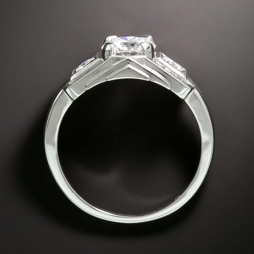 Lang Collection .93 Carat Art Deco-Style Engagement Ring - GIA F VS1 - 6