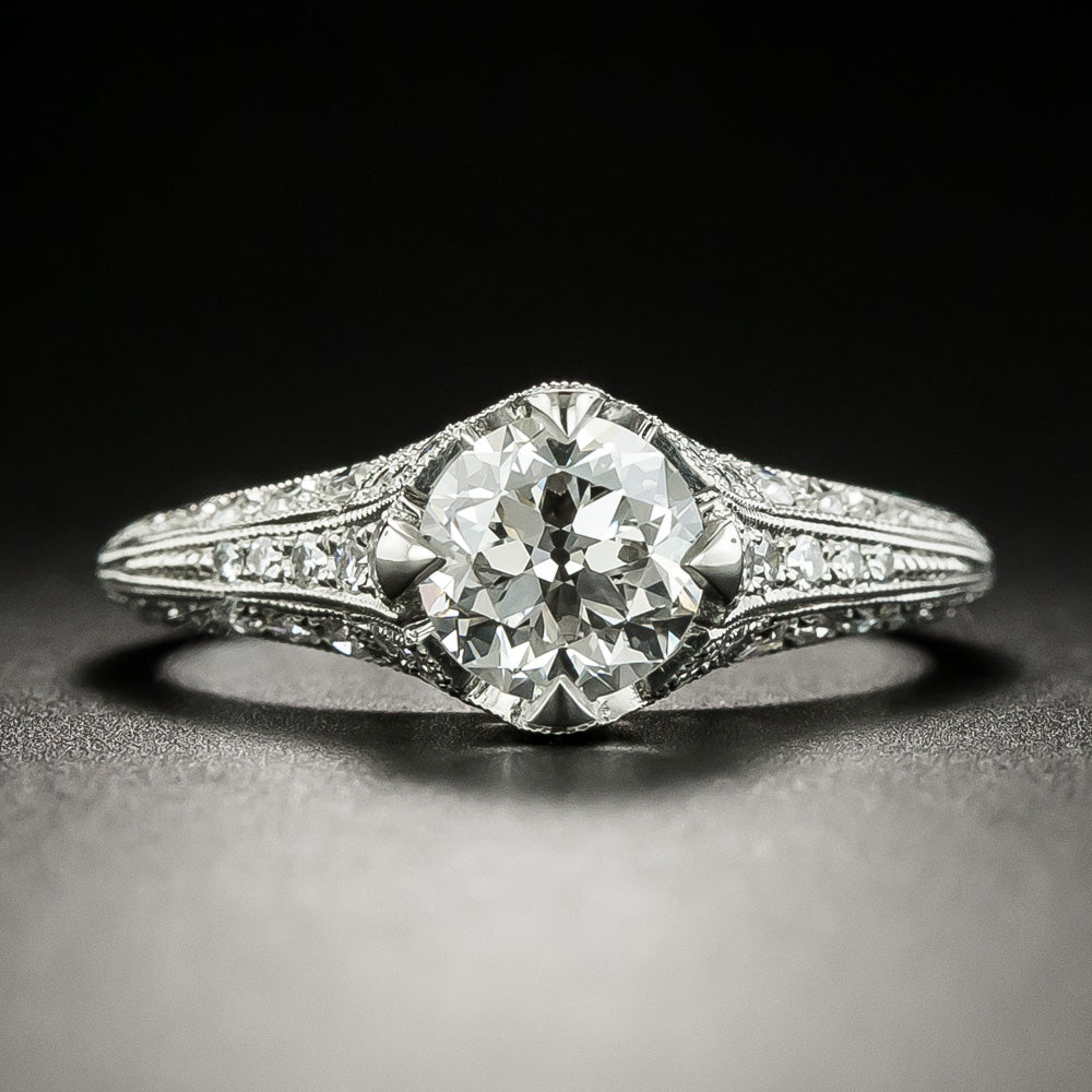 Lang Collection .94 Carat European-Cut Diamond Engagement Ring - GIA F VS2 - 2