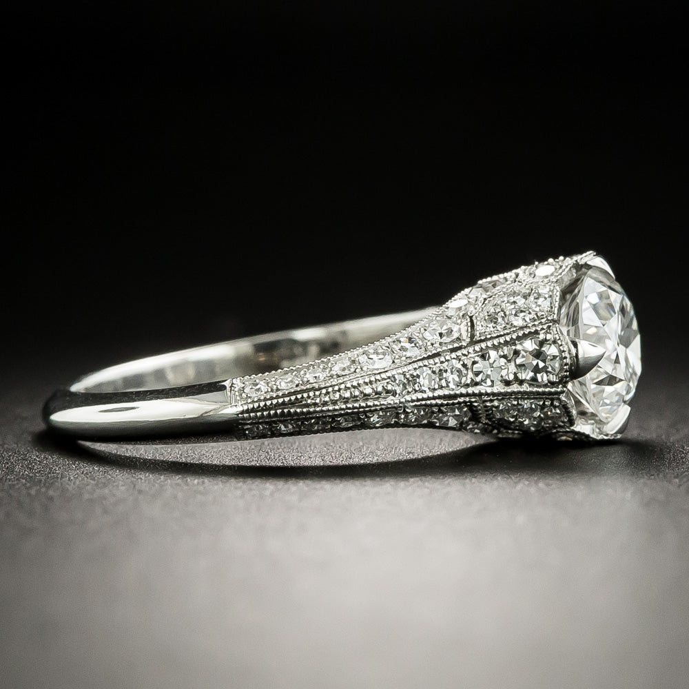Lang Collection .94 Carat European-Cut Diamond Engagement Ring - GIA F VS2 - 3