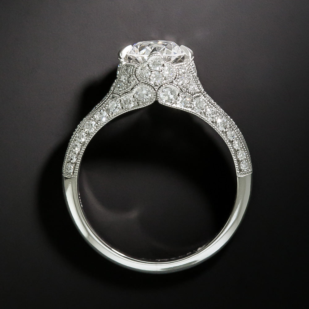 Lang Collection .94 Carat European-Cut Diamond Engagement Ring - GIA F VS2 - 4