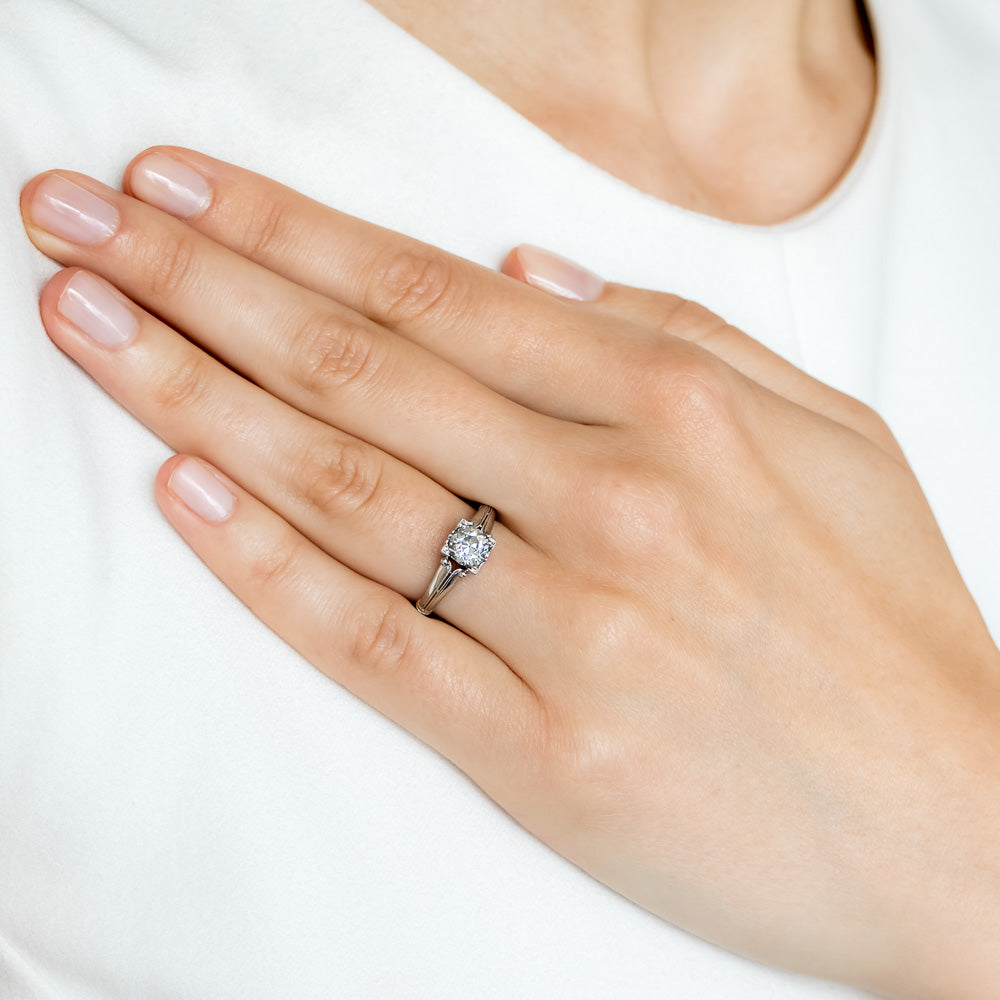 Lang Collection .96 Carat Diamond Solitaire Ring - GIA K SI2  - 6