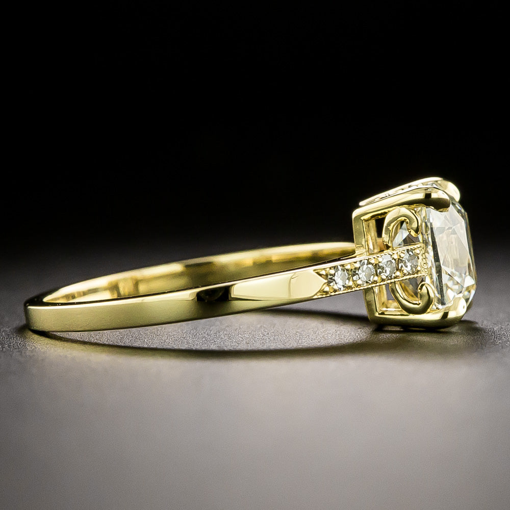 Lang Collection Art Deco-Style 1.53 Carat Diamond Ring - GIA I SI1  - 3