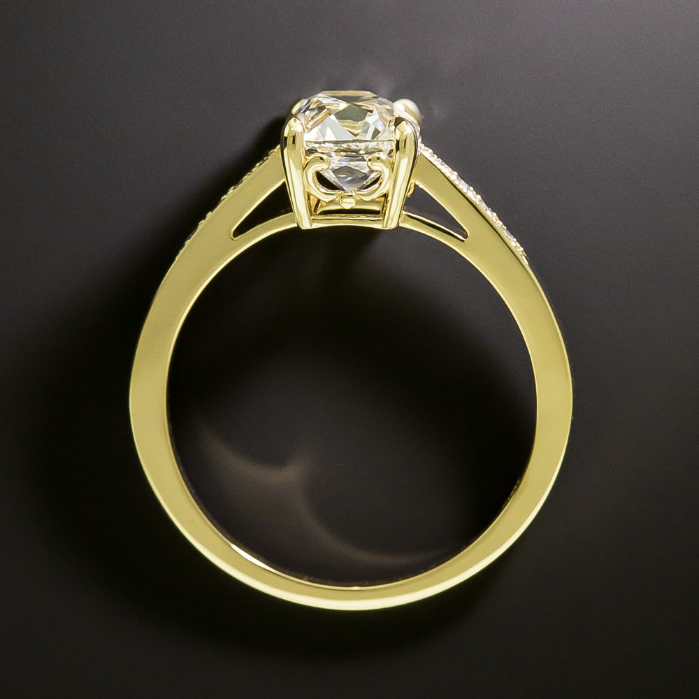 Lang Collection Art Deco-Style 1.53 Carat Diamond Ring - GIA I SI1  - 4