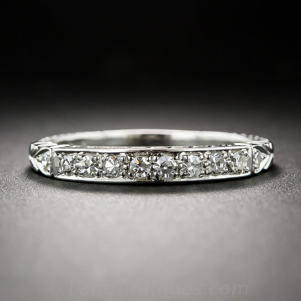 Lang Collection Art Deco-Style Diamond Wedding Band - 2